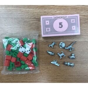 Monopoly Replacement Money, Houses, Hotels, Dice & Token Pawns NEW
